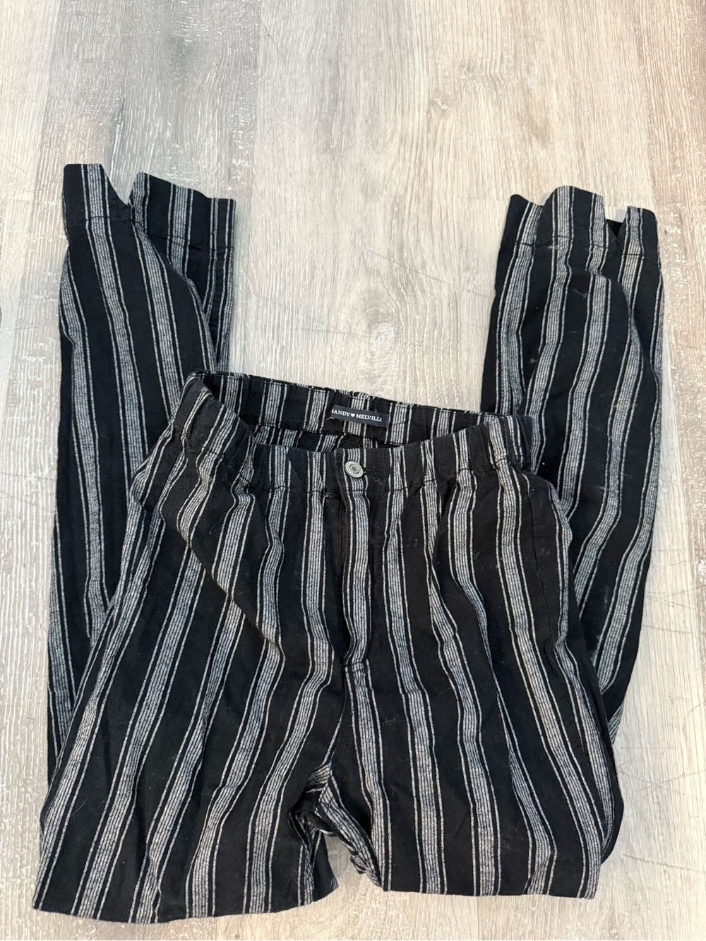 Brandy Melville Black with White Stripe Track Pants